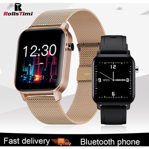 Rollstimi 2021 Smart Watch Men Heart rate sports Full Touch Tracker Ip68 Ladies Phone reminder Smart wristband For Android IOS
