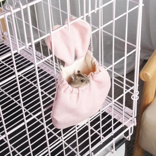 1 Piece Hamster Sleeping Pouch Creative Hanging Canvas Pouch For Pet Hamster Hedgehog Dutch Rats Cage Sleeping Bag Supplies