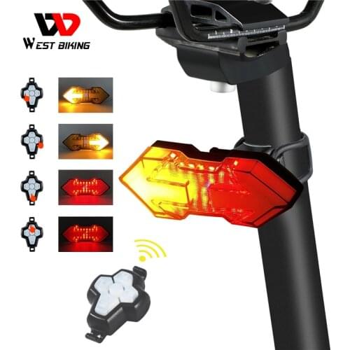 Bike Turn Signal Light Wireless Remote Signal MTB Bicycle Taillight Direction Control Indicator Smart LED USB Cycling Rear Lamp