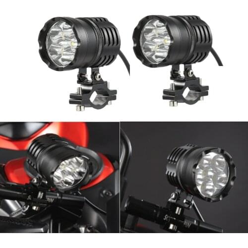 2PCS 60W LED Spot Fog Lights Safety Driving Passing Lamps 3200LM 12V Motorbike Spotlight Accessories Moto LED Headlights