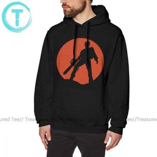 Evil Dead Hoodie Ash Vs The Evil Dead Hoodies Oversized Men Pullover Hoodie Long Length Fashion Grey Cotton Warm Outdoor Hoodies