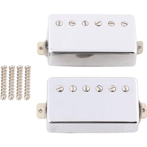 Finest 6 String Electric Guitar Single Coil Pickups N+B Braided Wire for Style Guitar Silver