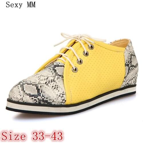 Oxfords Shoes Women Loafers Flats Woman Flat Shoes Soft Comfortable Casual Shoes Plus Size 33 - 40 41 42 43