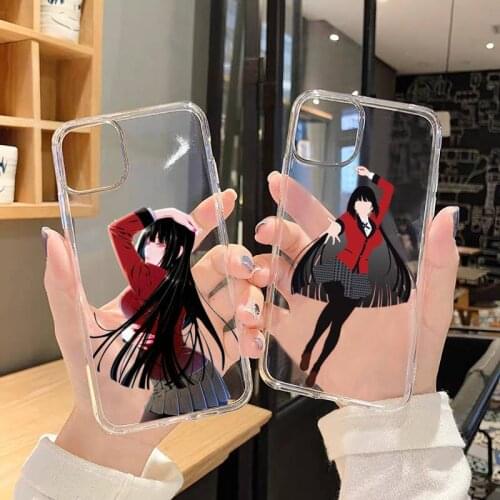Japan Amine Manga Kakegurui Phone Cases Transparent for iPhone 6 7 8 11 12 s mini pro X XS XR MAX Plus SE cover funda shell capa