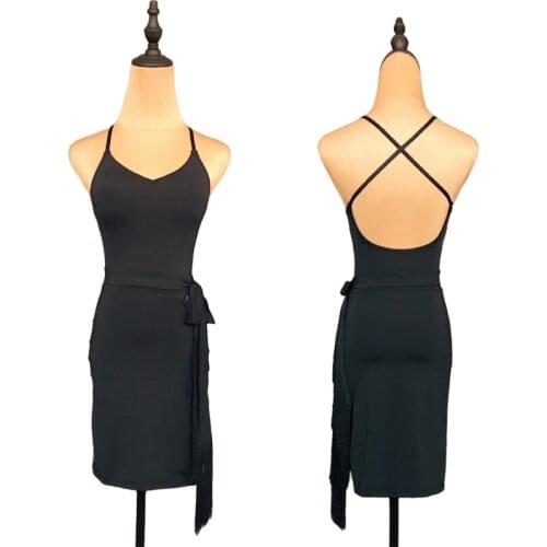 Fringe Rumba Dresses Sexy Latin Practice Wear Women Stage Costume Designer Clothes Tap Dance Wear Tango Dancing Outfit JL3114