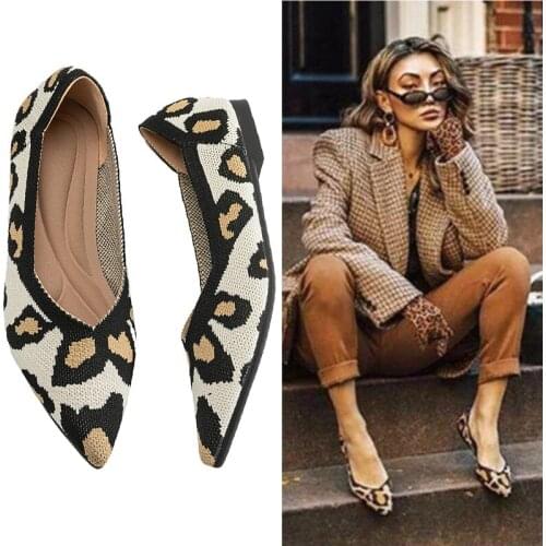 Womens Stretch knitted mixed color moccasins breathable cozy work shoes brief slip-on fashion ladies flats light driving loafers