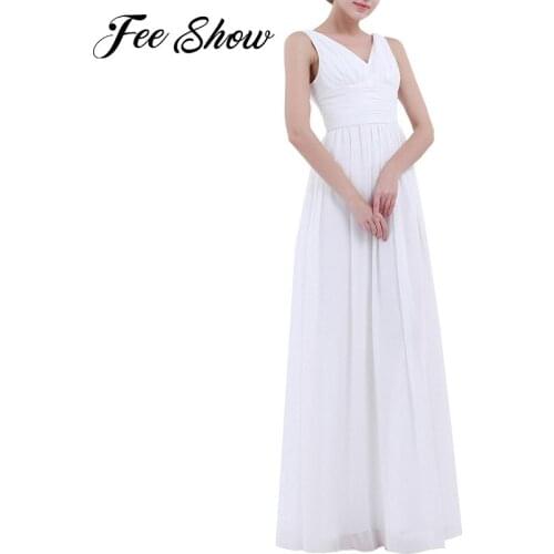 Women Chiffon Formal Long Maxi Dress Sleeveless Summer Dresses Vestido De Festa Bridesmaid A-Line Dress Wedding Party Long Dress
