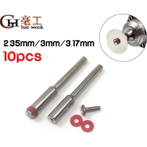 10pcs/set 2.35/3/3.17mm Diamond Cutting Disc Mandrels Cutting Cut-off Wheel Holder Mandrel Rotary dremel accessories dremel man