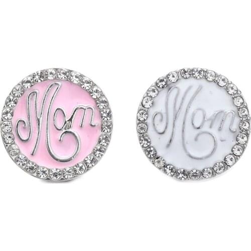 10pcs/lot New 18mm Snap Button Jewelry Oil Painting Mom Love Heart Snap Buttons Fit Snap Bracelet for Women Snaps Jewelry