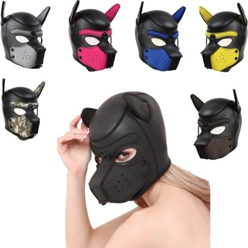 2019 New SM Sex Women Girls Cosplay Props Obedient Puppy Mask Role Play Sexy Lady Rubber 7 Styles Helmet Dog Soft Latex Masks