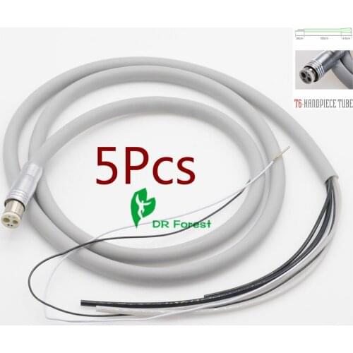 5Pcs Dental Silicone 6 holes Tubing Tube Hose for High Speed Fiber Optic Handpiece