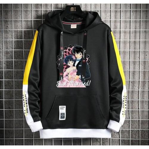 Ranma 1/2 Anime Hoodie Casual Fake Two-Piece jacket men coat teenagers Popular Harajuku Hoodeds Pullover Streetwear