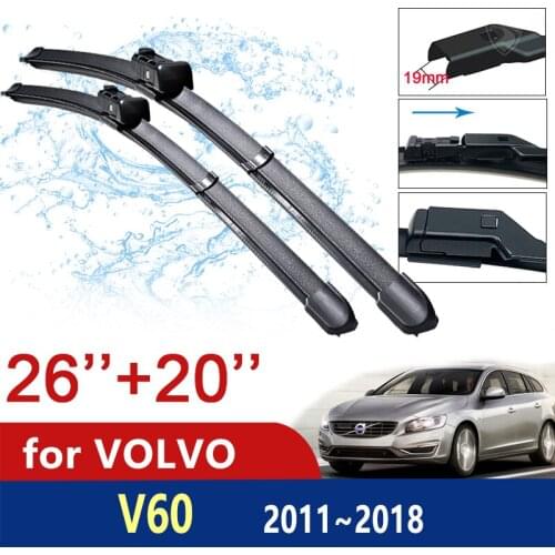 Car Wiper Blades for VOLVO V60 Rdesign 2011~2018 Front Windshield Wipers Car Accessories Stickers 2012 2013 2014 2015 2016 2017