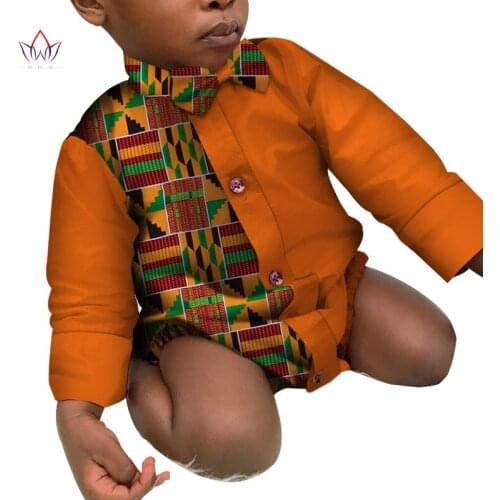 African baby Clothes Romper Dashiki Kids Clothes Newborn Infant Boys jumpsuits Childrens Toddler Baby Clothing WYT262