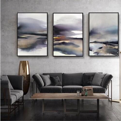 Ink Painting Canvas Poster Unframed Abstract Poster Canvas Print Painting Wall Art Living Room Home Decoration