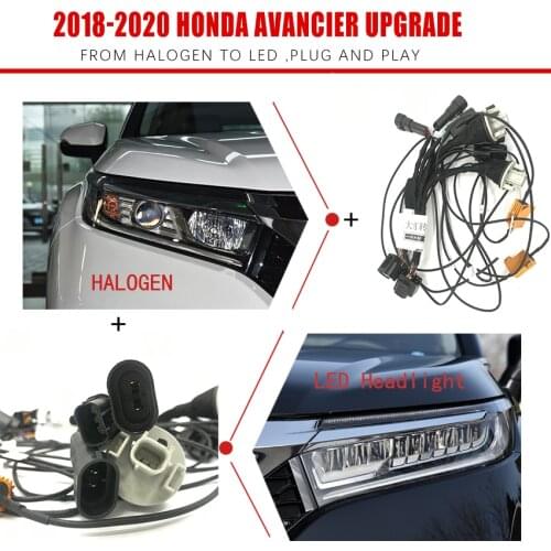 CZMOD Car Headlight Modification Upgrade Special Wiring Adapter Harness For Honda 18-20 Avancier 8 pins From Halogen To LED