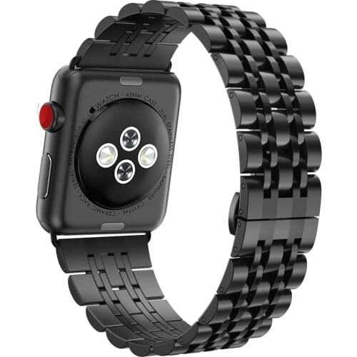 For apple watch 3 4 5 band Stainless Steel Business watchbands for iwatch strap 44mm 42mm 40mm 38mm reloj correa Bracelet wrist