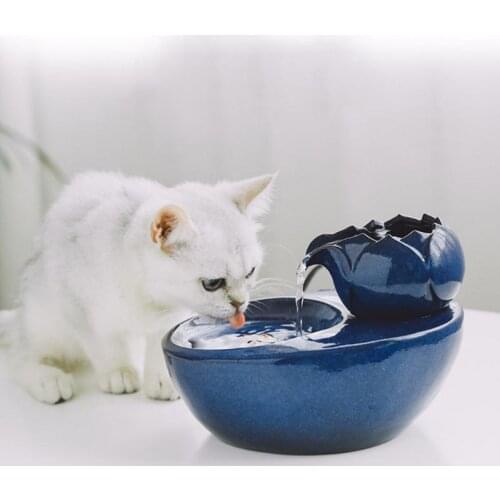 Electric Ceramics Drinking Fountain For Cats Dogs Drinking Feeder Bowl Automatic Cat Water Fountain Dispenser Pet Products C42