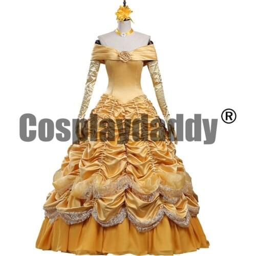 Beauty and the Beast Belle Girls Halloween Party Dress Cosplay Costume