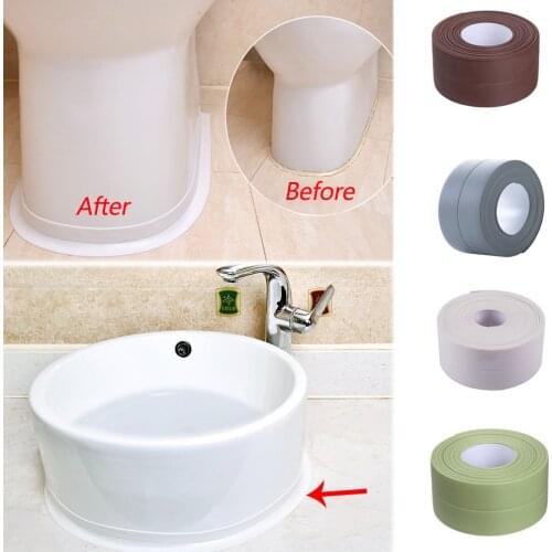 3.8m Sealing Strips Sink Bathroom Shower Tape Waterproof Wall Sticker for Kitchen Caulk Gap Tape Self-adhesive Toilet Seam Stick