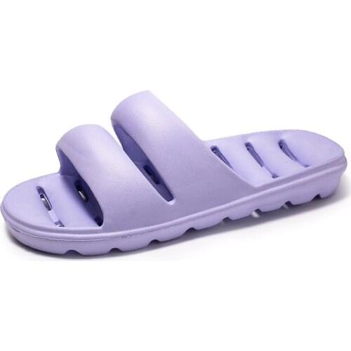 Summer New Arrival Couples Bathroom Slippers Light EVA Soft Comfort Hollow Home Slides Men/Women Anti-Skid Indoor Flip Flops