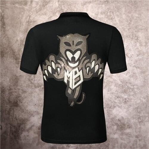 2020 SHADAO New Street Punk Style Fashion Business Polo Shirt Men 3D Diamond Printed PP Skull Sports Polo Shirt Solid Color Tops