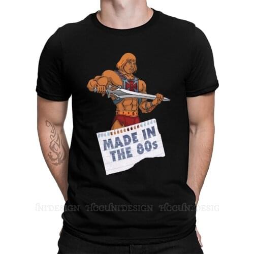 Mens Made in The 80s T Shirts Anime He-Man and The Masters of The Universe 100% Cotton Clothing Funny Short Sleeve Crewneck Tee