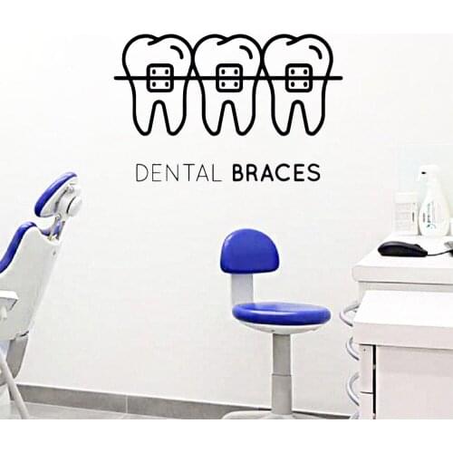 Dental Store Logo Wall Decals Home Decoration For Bathroom Creatives Teeth Care Clinic Vinly Removable Shop Window Sticker Y592