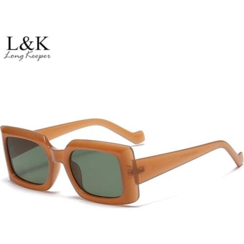 LongKeeper Women Square Sunglasses Fashion Vintage Brand Small Rectangle Female Sun Glasses for Men Retro Oculos Eyewear UV400