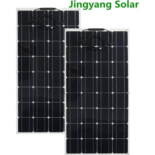 China Manufacture High Efficient Monocrystalline Thin Film 18v 100W Semi Flexible Solar Panel 12v battery charger 200w 300w 400w