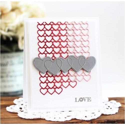 Heart Rectangle Frame Metal Cutting Dies Stencils For DIY Scrapbooking Decorative Embossing Suit Paper Card Die Cutting Template