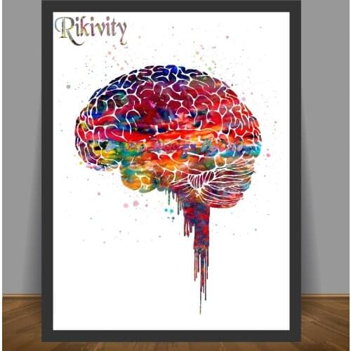 Rikivity Human Anatomy Poster Prints Canvas Painting Medical Brain Wall Art Pictures Doctor Clinic Home Wedding Decoration Gifts