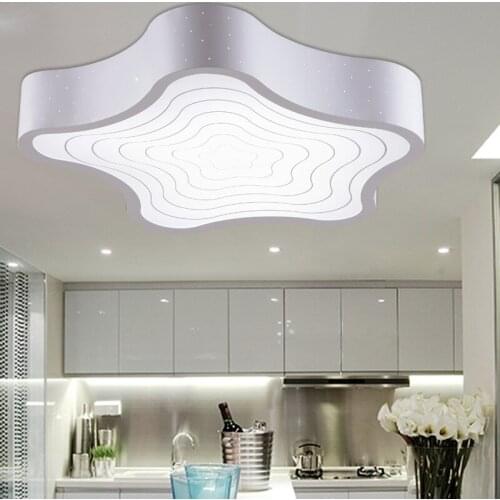 Modern minimalist star LED lamps warm atmosphere bedroom living room acrylic Ceiling light fixture illumination