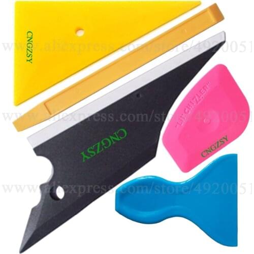 Carbon Fiber Vinyl Bubble Scraper Window Wrapping Film Squeegee Glass Clean Water Wiper Decoration Blade Car Decal Tools Set K29