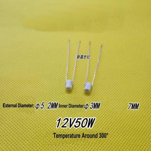 Micro High Temperature Ceramic Heating Rod Alumina Heating Tube High Temperature Ceramic Heating Ring 5MM/3MM12V