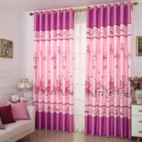 1pcs Pastoral Printing Blackout Curtains Finished Bedroom Living Room Balcony Curtain Fabric Light Transmittance 40%-70% F8272