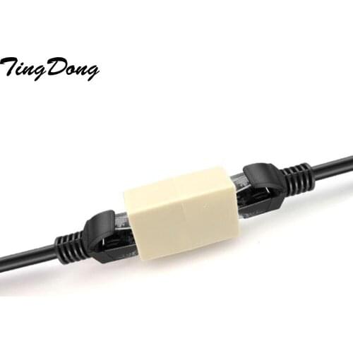 1pcs Network Ethernet Lan Cable Joiner Bilateral 8 Pins Coupler Connector RJ45 Computer Netwoerk Connection Adapters