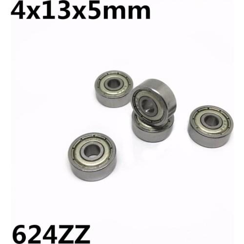 10Pcs 624ZZ R-1340HH 4x13x5 mm Deep groove ball bearing Miniature bearing High quality Advanced 624Z