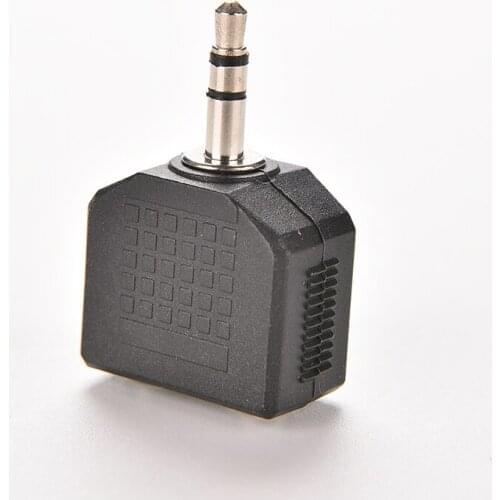3.5mm Stereo Y Splitter Audio Adapter - 1/8" Male Plug To 2 Dual Female Jacks
