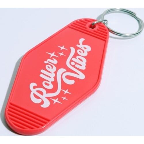 30Pcs Custom logo Promotional printing plastic acrylic motel keychain hotel keychain