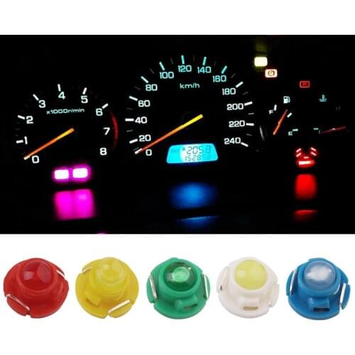 4X T4.7 COB led light bulbs Dashboard Winding Light Warning Indicator Light Warning Indicator Light white blue red yellow green