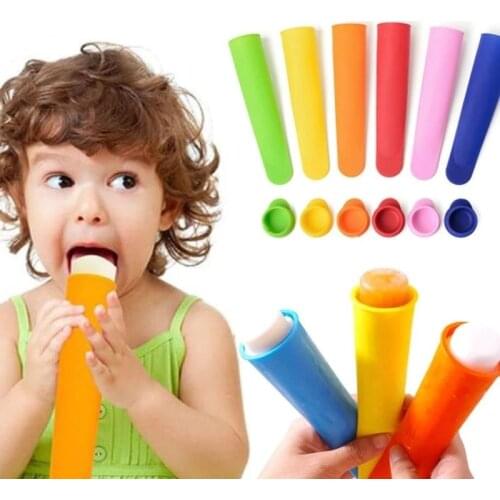 5PCS Silicone Push Up Ice Cream Jelly Lolly Pop Maker Popsicle Mould Mold DIY BPA Free