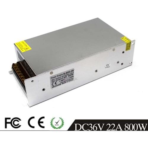 DC36V Power Supply Switching 22A 800W Driver Transformers 220V 110V AC To DC 36V Power Adapter for CCTV DIY CNC Stepper Motors