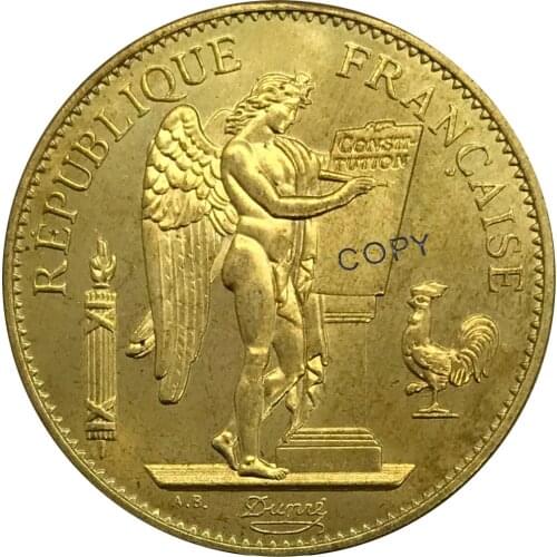 Aliexpress France Aliexpress France A 1889 France 100 Francs Paris Lucky Angel Gold Coin Collectibles Brass Copy Coin