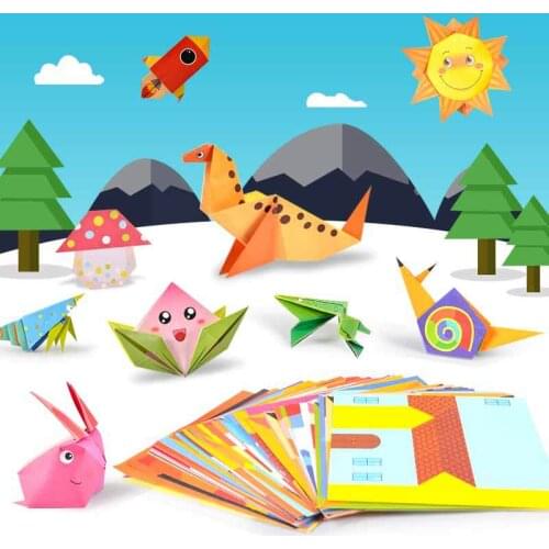 Baby Craft Toys 3D 54Pages Diy Handmade Cartoon Animal Book Toy Kids DIY Paper Art Baby Early Learning Education Toys Gifts