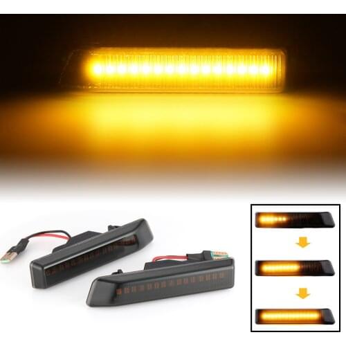 Dynamic LED Turn Signal Lights Side Marker Repeater Lamps For BMW E36 10/96 - 4/98 X5 E53 8/99 - 9/06 3 Series Car Styling Amber