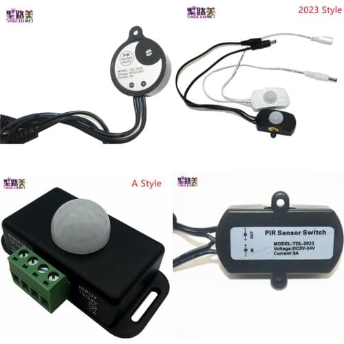 DC 5V 12V 24V Human Motion Sensor Detector Switch dark Time off Body Infrared PIR Motion Sensor Switch For LED Strip Light Lamp