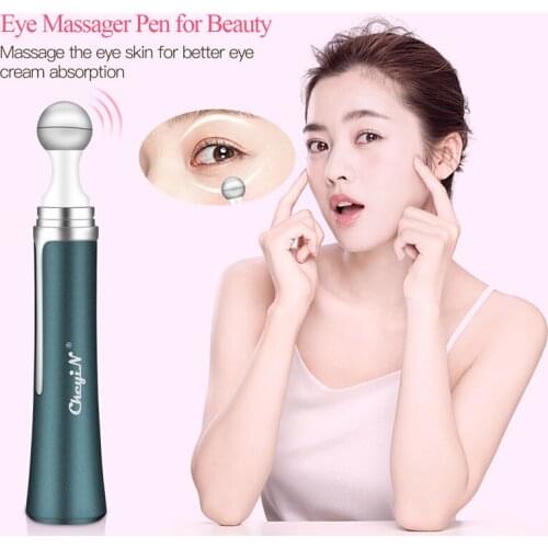 CkeyiN Electric Vibration Face Roller Eye Massager Fine Line Wrinkle Remover Facial Lifting Anti Aging Beauty Bar Massage Stick