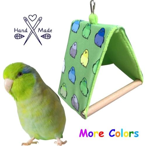 Forpus Coelestis, Pacific Parrotlet Snuggle Hut, Sleepy Hut, Bird Tent, Swing, Bird Swing, Parakeet Plush Hut Hammock Cave Cage