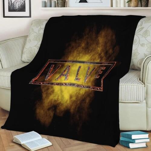 Valve Throw Blanket Print on Sherpa Blankets Soft for Sofa Customized DIY Plush Thin Quilt